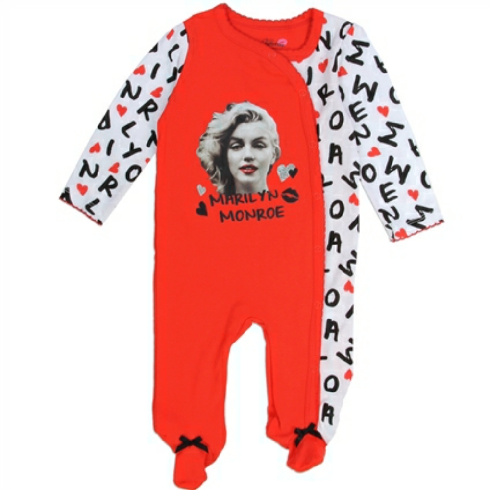 Marilyn Monroe Newborn Girls Footed Sleeper